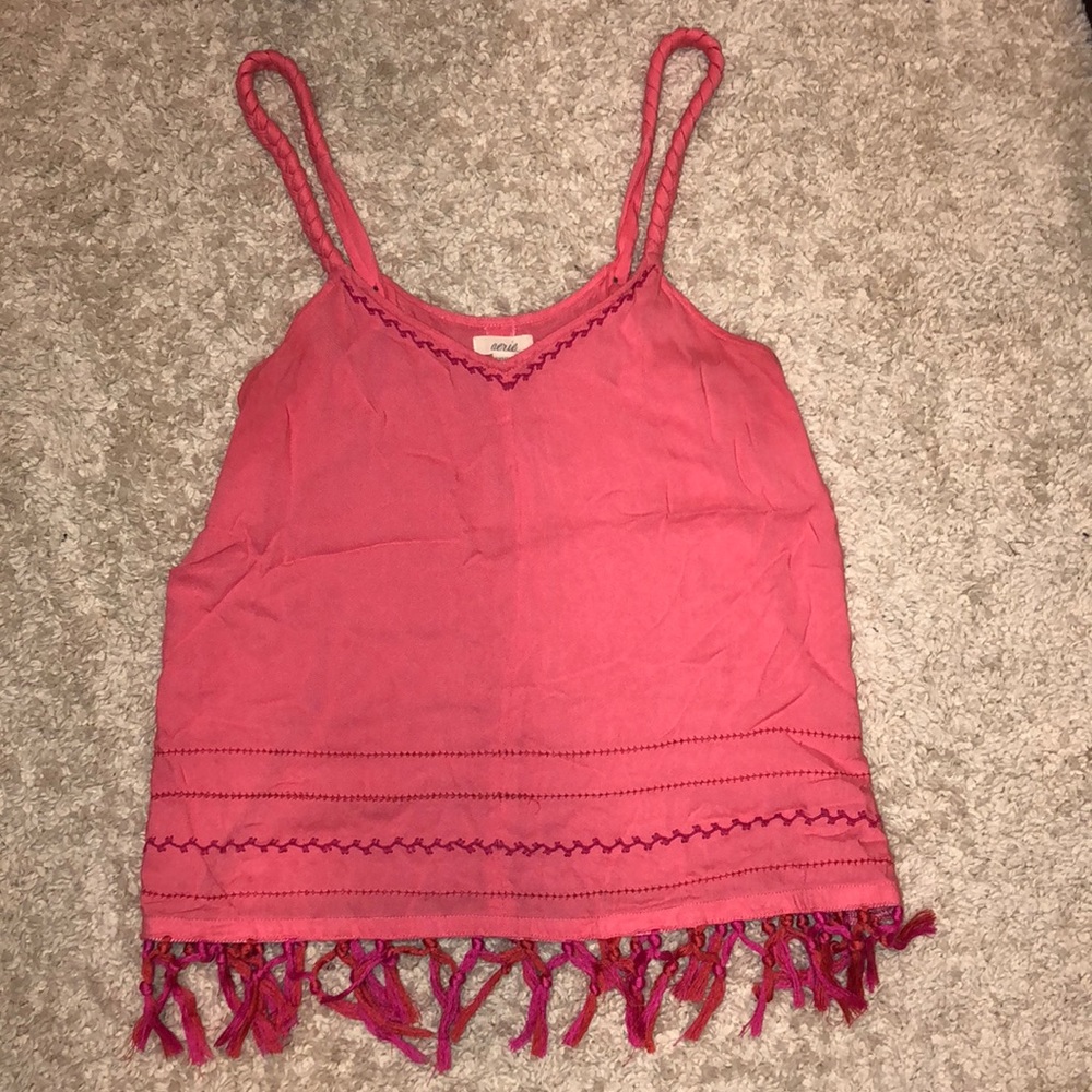pink aerie strap shirt